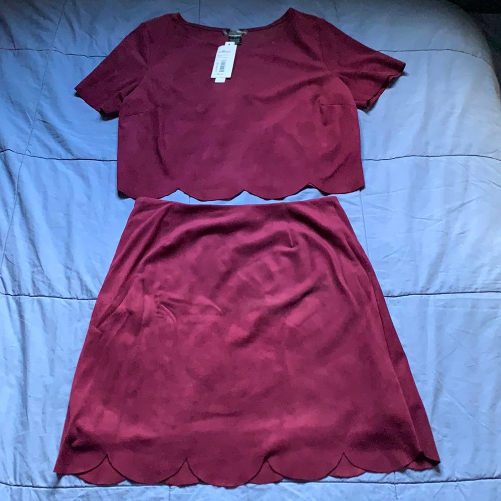 Wine colored two piece